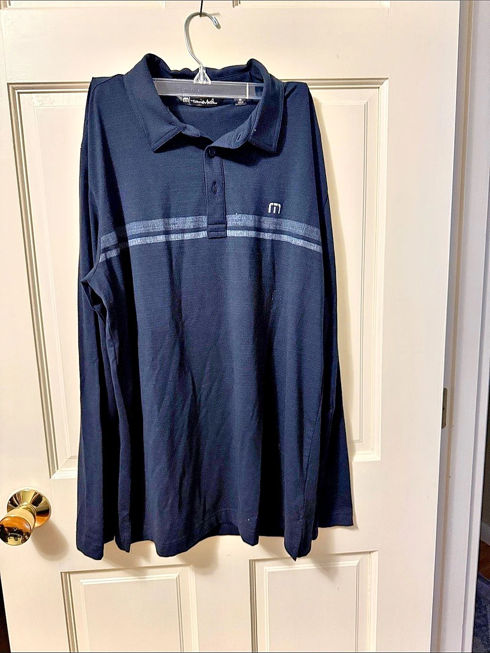 TravisMathew Men's Striped Polo Size Medium Like New
